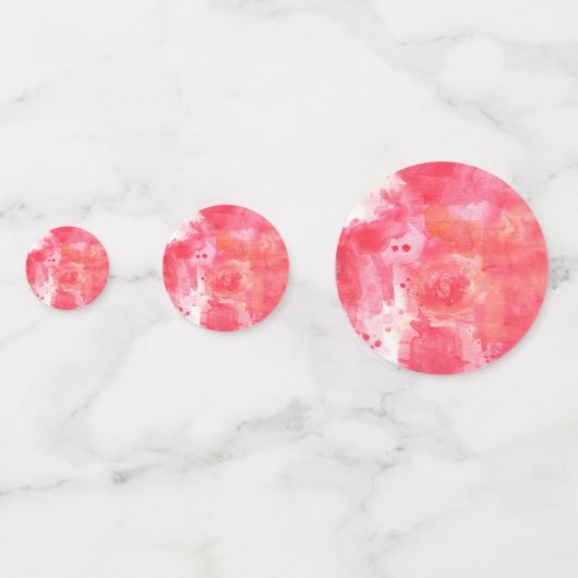 Abstracte Waterverf Roze Confetti (Voorkanten)