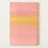 Abstracte Waterverf Roze en Geel Gepersonaliseerd Planner (Achterkant)