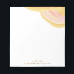 Abstracte Waterverf Roze en Goud op maat Notitieblok<br><div class="desc">Abstract Waterverf Roze en Gold Gepersonaliseerd Notitieblok</div>