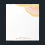 Abstracte Waterverf Roze en Goud op maat Notitieblok<br><div class="desc">Abstract Waterverf Roze en Gold Gepersonaliseerd Notitieblok</div>