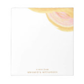 Abstracte Waterverf Roze en Goud op maat Notitieblok (Voorkant)