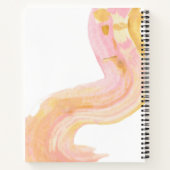 Abstracte Waterverf Roze en Goud op maat Notitieboek (Achterkant)
