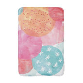 Abstracte waterverf roze en oranje badmat (Voorkant Verticaal)