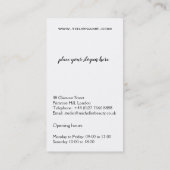 Abstracte waterverf roze kleur spat borstelstreek visitekaartje (Achterkant)