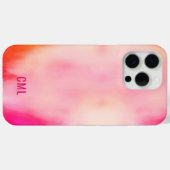 Abstracte Waterverf Roze Koraal Sinaasappel Kleurr Case-Mate iPhone Case (Achterkant (horizontaal))
