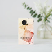 Abstracte Waterverf Roze Makeup Artist Visitekaartje (Staand voorkant)