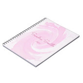 Abstracte Waterverf Roze penseel Smert Spiral Notitieboek (Linkerzijde)
