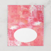 Abstracte Waterverf Roze Plaatskaartje (Buitenkant ongevouwen)