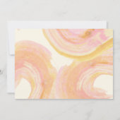 Abstracte Waterverf Roze Vrijgezellenfeest Kaart (Achterkant)