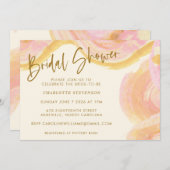 Abstracte Waterverf Roze Vrijgezellenfeest Kaart (Voorkant / Achterkant)