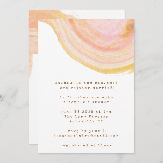 Abstracte Waterverf Roze zwembad Kaart (Voorkant / Achterkant)