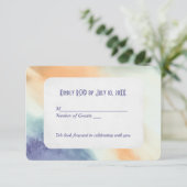 Abstracte Waterverf RSVP Kaart (Staand voorkant)