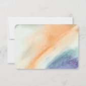 Abstracte Waterverf RSVP Kaart (Achterkant)