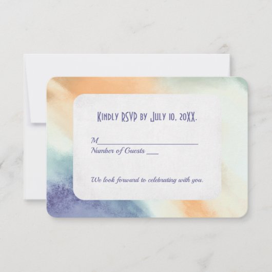 Abstracte Waterverf RSVP Kaart (Voorkant)