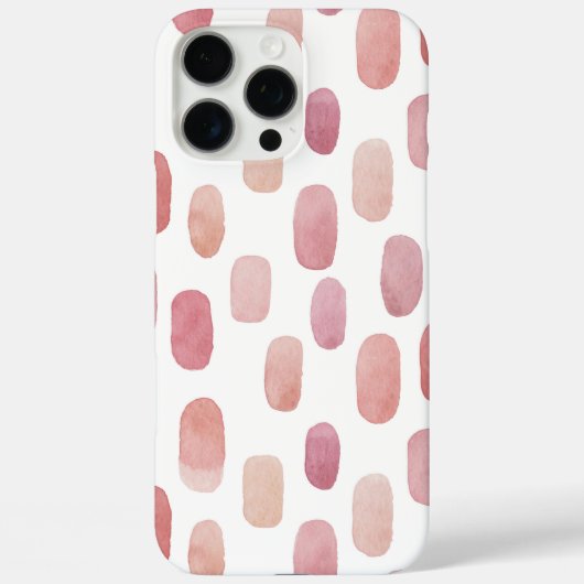 Abstracte waterverf schattig roze penseelstreekpat Case-Mate iPhone case (Achterkant)
