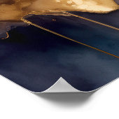 Abstracte Waterverf Schilderen Gouden Cityscape 3: Poster (Hoek)