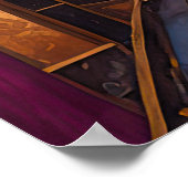 Abstracte Waterverf Schilderen Gouden Cityscape 3: Poster (Hoek)