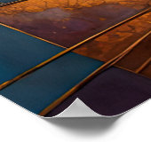 Abstracte Waterverf Schilderen Gouden Cityscape 3: Poster (Hoek)