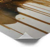 Abstracte Waterverf Schilderen Gouden Cityscape 3: Poster (Hoek)