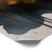 Abstracte Waterverf Schilderen Gouden Cityscape 3: Poster (Hoek)