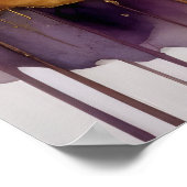 Abstracte Waterverf Schilderen Gouden Cityscape 3: Poster (Hoek)