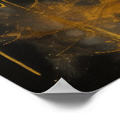 Abstracte Waterverf Schilderen Gouden Cityscape 3: Poster (Hoek)