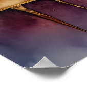 Abstracte Waterverf Schilderen Gouden Cityscape 3: Poster (Hoek)