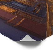 Abstracte Waterverf Schilderen Gouden Cityscape 4: Poster (Hoek)