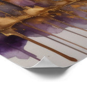 Abstracte Waterverf Schilderen Gouden Cityscape 5: Poster (Hoek)