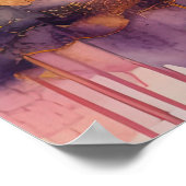 Abstracte Waterverf Schilderen Gouden Cityscape 5: Poster (Hoek)