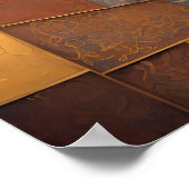 Abstracte Waterverf Schilderen Gouden Cityscape 5: Poster (Hoek)