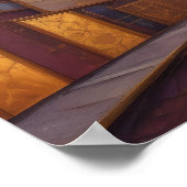 Abstracte Waterverf Schilderen Gouden Cityscape 5: Poster (Hoek)