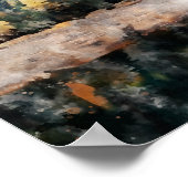 Abstracte Waterverf schilderen Poster (Hoek)