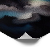 Abstracte Waterverf Schilderen van een Hond 5:4 Poster (Hoek)