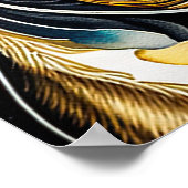 Abstracte Waterverf Schilderen van een Hond 5:4 Poster (Hoek)