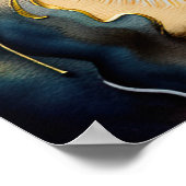 Abstracte Waterverf Schilderen van een Kat 5:4 Poster (Hoek)