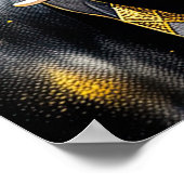 Abstracte Waterverf Schilderen van een olifant 5:4 Poster (Hoek)