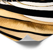 Abstracte Waterverf Schilderen van een Tijger 5:4 Poster (Hoek)