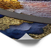 Abstracte Waterverf Schilderen van een Vogel 5:4 Poster (Hoek)