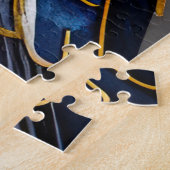 Abstracte Waterverf Schilderen van een Vogel Legpuzzel (Zijkant)