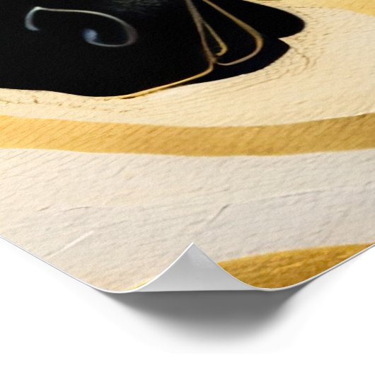 Abstracte Waterverf Schilderen van een Zebra 5:4 Poster (Hoek)