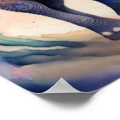 Abstracte Waterverf Schilderen van Olifant 1:1 Poster (Hoek)