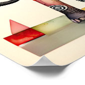 Abstracte Waterverf Schilderen van Olifant 1:1 Poster (Hoek)