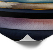 Abstracte Waterverf Schilderen van Vogels 2:3 Poster (Hoek)