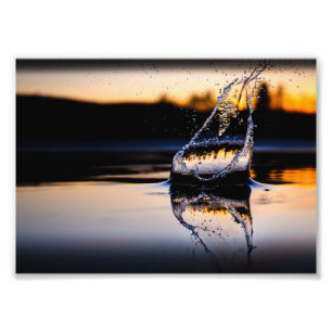Abstracte Waterverf schilderij: Kleurrijke Splash Foto Afdruk