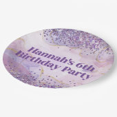 Abstracte Waterverf Schilderij Partij Papieren Bordje (Gekanteld)