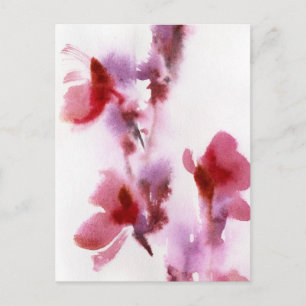 Abstracte waterverf schilderijen 3 briefkaart
