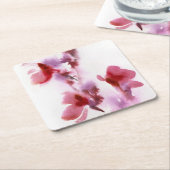 Abstracte waterverf schilderijen 3 kartonnen onderzetters (Schuin)