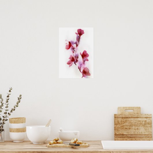 Abstracte waterverf schilderijen 3 poster (Keuken)