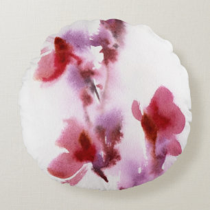 Abstracte waterverf schilderijen 3 rond kussen